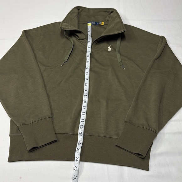 Polo Ralph Lauren double-knit outfitted drawstring collar, quarter-zip pullover. - Picture 3 of 16